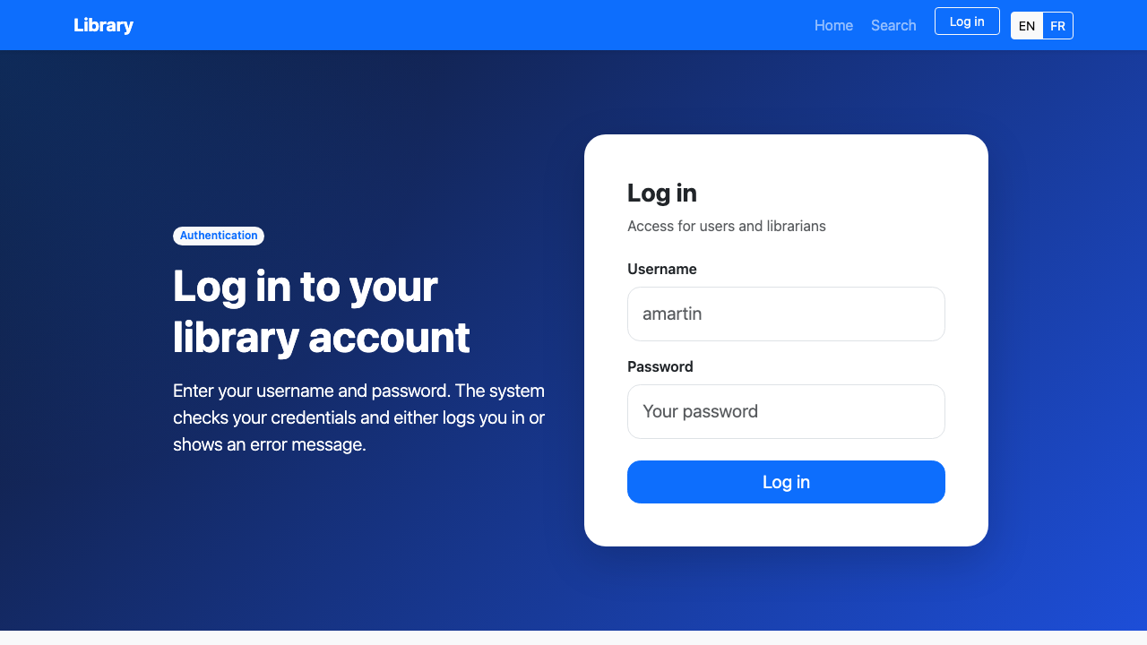 Page de connexion